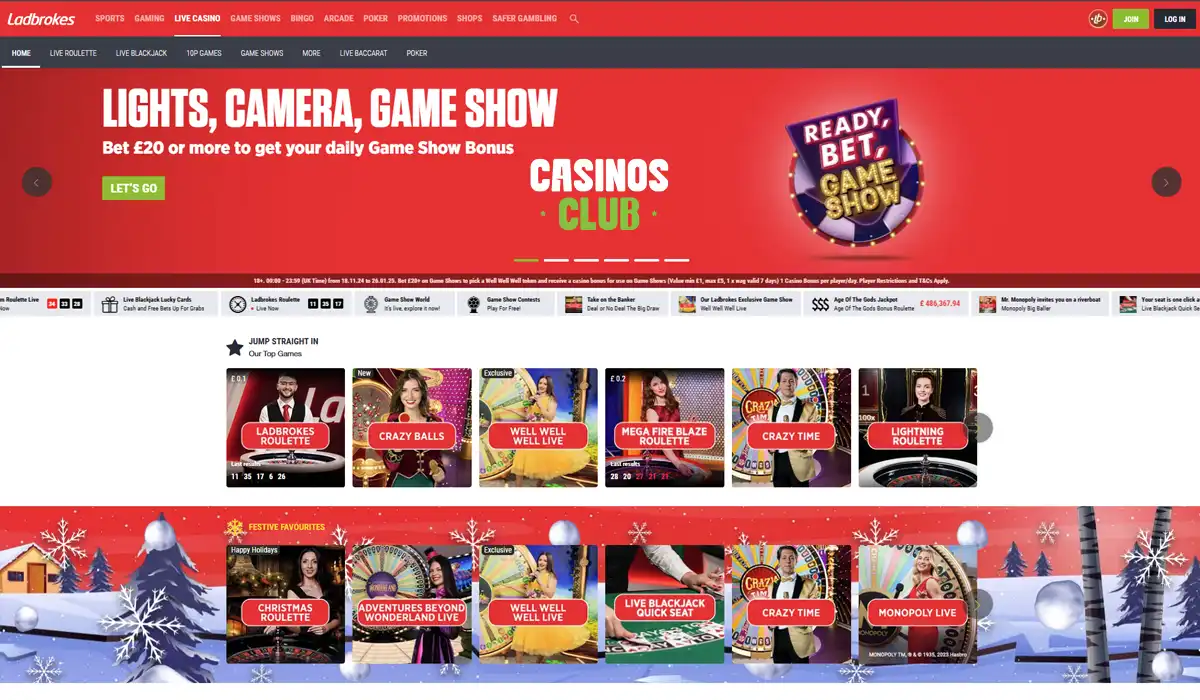 Ladbrokes games by casinos club